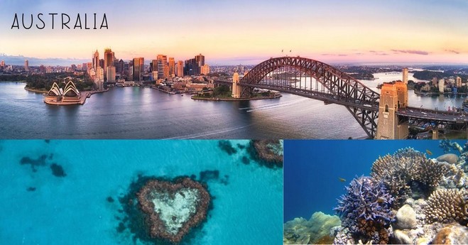 great barrier reef, sydney bridge - Australia
