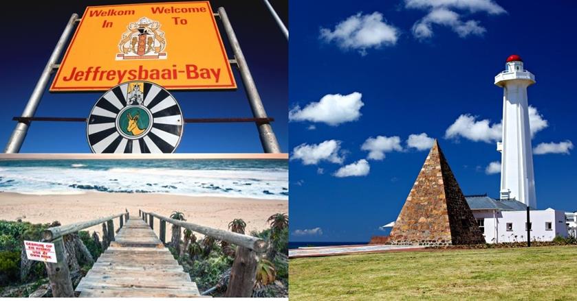 jeffrey's bay sign, beach - 3 weeks in south africa
