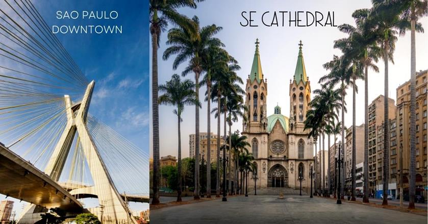 cathedral with coconut tree line, bridge - 3 weeks in Brazil itinerary
