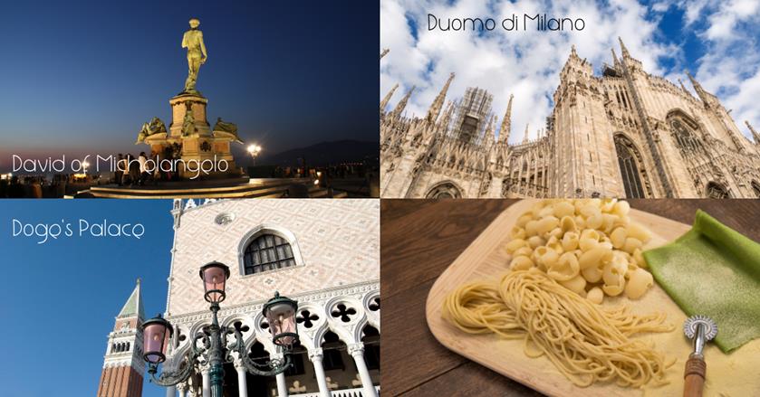 david of michaelangelo statue, pasta, duomo idi milan - 3 WEEKS IN ITALY ITINERARY