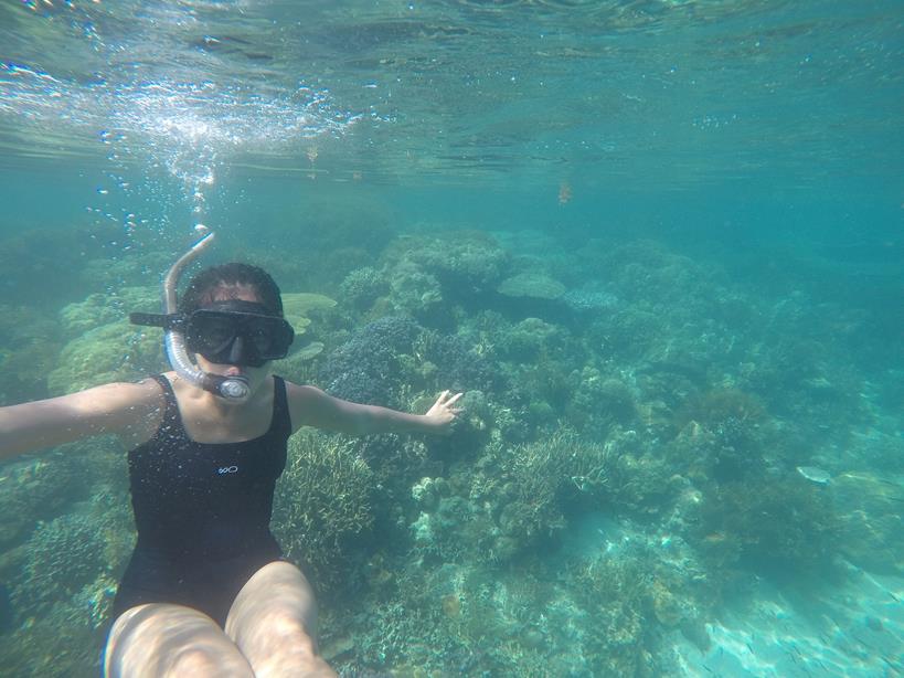 underwater shot of me snorkelling