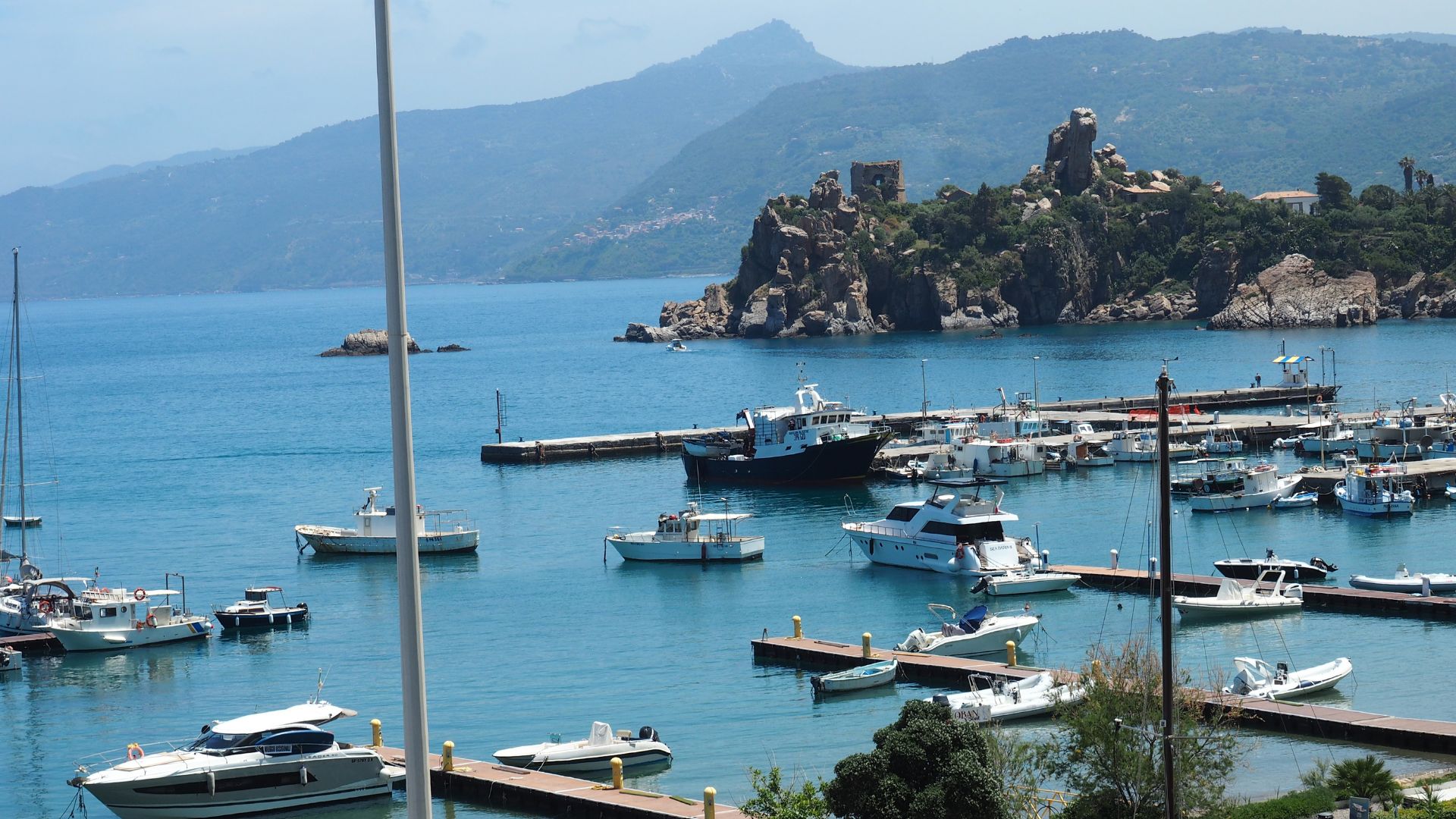 My view of Cefalu marina, Northern Sicily.
