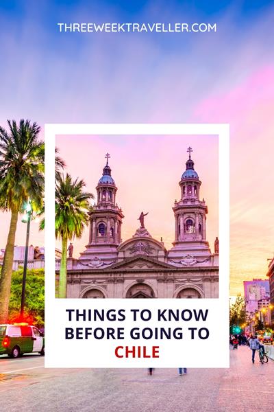 A travel guide to Chile includes Santiago’s vibrant city life, the Atacama Desert’s otherworldly landscapes, Patagonia’s breathtaking glaciers, the vineyards of the Central Valley, Valparaíso’s colorful streets, and Easter Island’s mysterious Moai statues for an unforgettable adventure. via @threeweektraveller