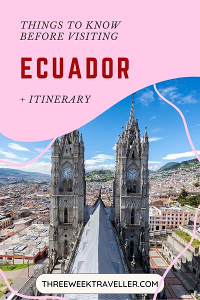 A 3-week Ecuador trip offers diverse adventures: explore the vibrant city of Quito, trek in the Andes, visit the Amazon rainforest, and relax in the Galápagos Islands. Experience stunning landscapes, wildlife, and rich cultural heritage. via @threeweektraveller