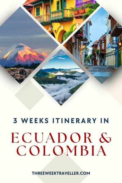 Colombia and Ecuador offer diverse experiences, from Colombia’s vibrant cities and coffee regions to Ecuador’s breathtaking Andes and the Galápagos Islands. Discover rich cultures, stunning landscapes, and a mix of adventure, history, and natural beauty. via @threeweektraveller