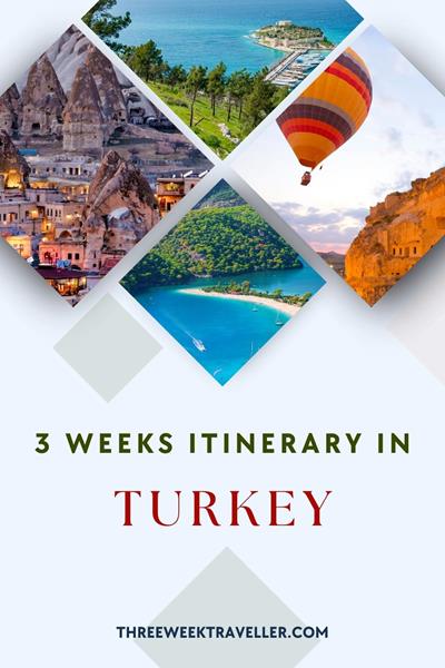 A 3-week Turkey adventure includes exploring Istanbul’s vibrant markets and historic sites, Cappadocia’s fairy-tale landscapes, the ancient city of Ephesus, and relaxing on the Turquoise Coast. Experience diverse culture, stunning architecture, and beautiful natural scenery. via @threeweektraveller