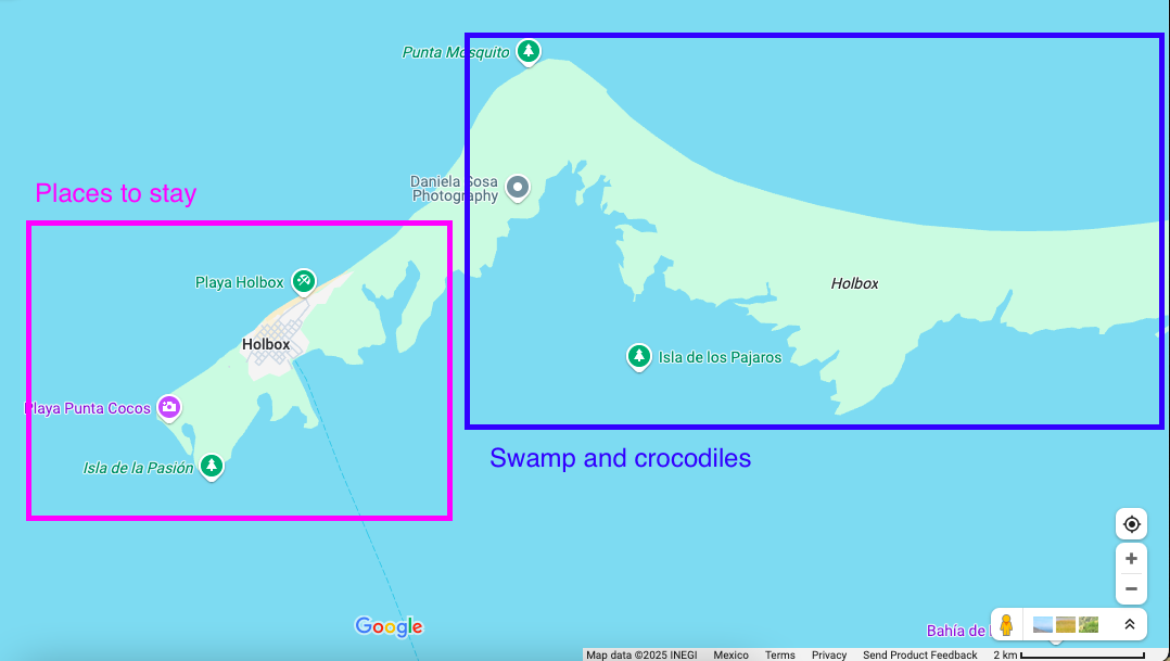 Map of Holbox, Mexico