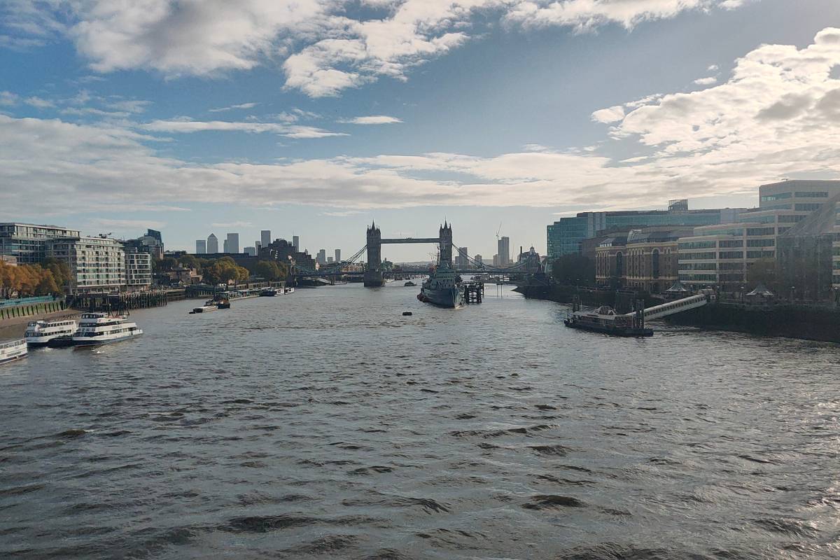 Classic view across the Thames on my trip to the UK