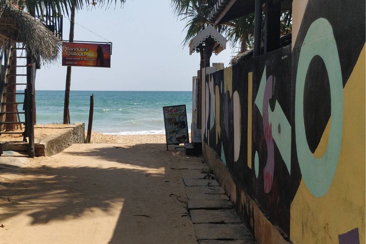 Beautiful coastline in Hikkaduwa beach