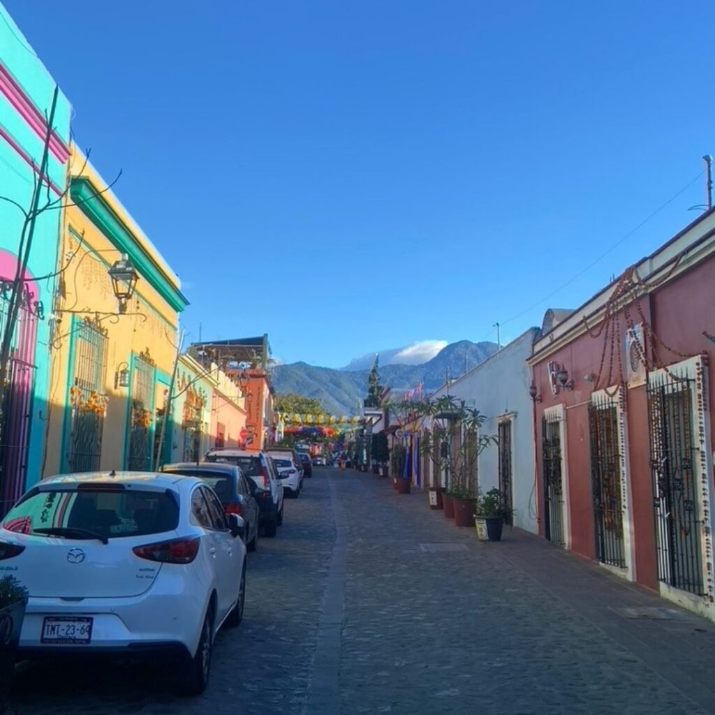 I checked in to a hostel in Jalatco on my 3 days in Oaxaca. Love the contrast of scenary