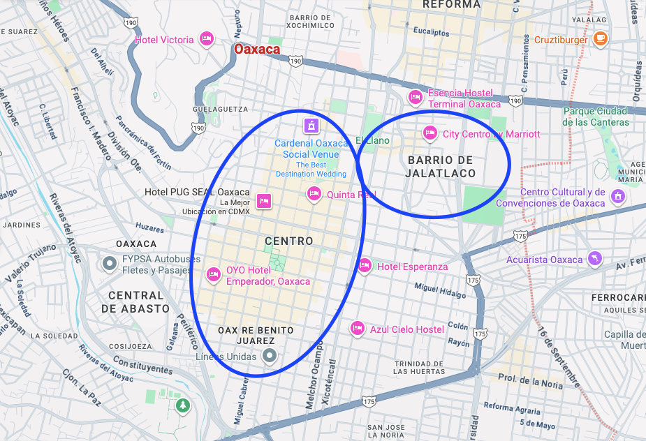 Where to sleep in Oaxaca for peace and quiet, or for parties.