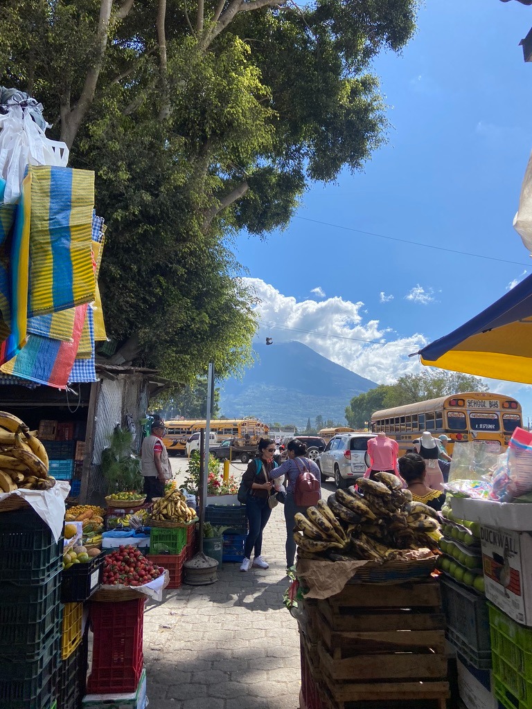 Near the entry to the vintage market in Antigua