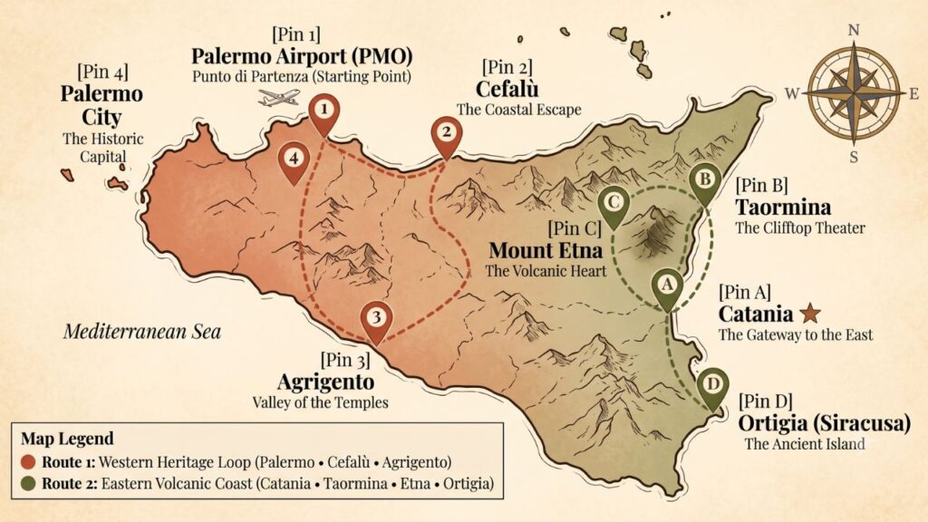 Is 3 days in Sicily enough? 2 potential routes to take