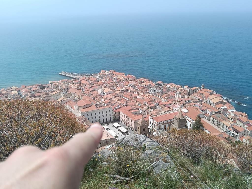 View over Cefalu looking down to the Duomo.