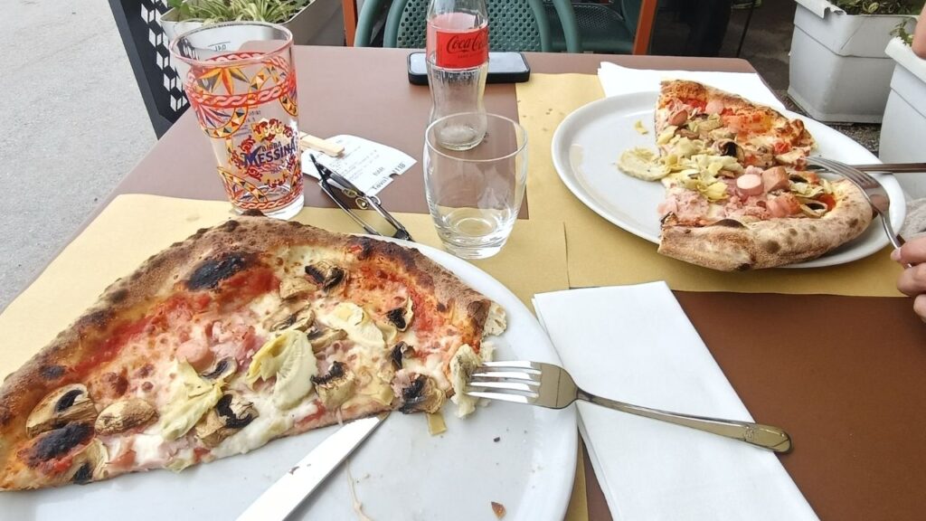 Pizza in Palermo for the final meal during our 3 days in sicily trip