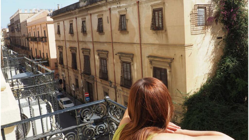 Balcony views from my apartment in Sicily's Palermo.
